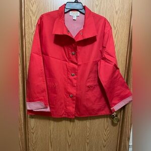 Talbots Red Utility Jacket for Women